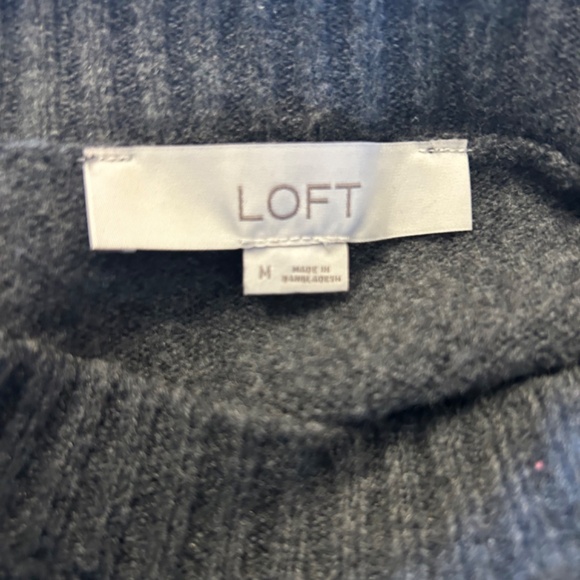 NWOT LOFT Everyday Sweater, Charcoal Gray, Size M - Picture 6 of 8